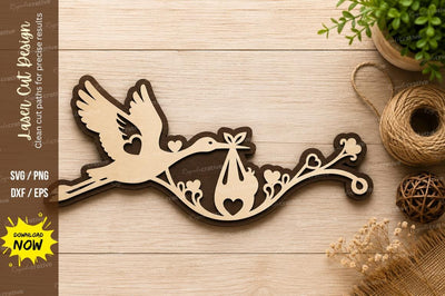 Bird Nest Branch Laser Cut SVG Design SVG Regulrcrative 