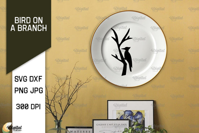 Bird On A Branch SVG. Bird SVG. Bird On Tree SVG SVG Evgenyia Guschina 