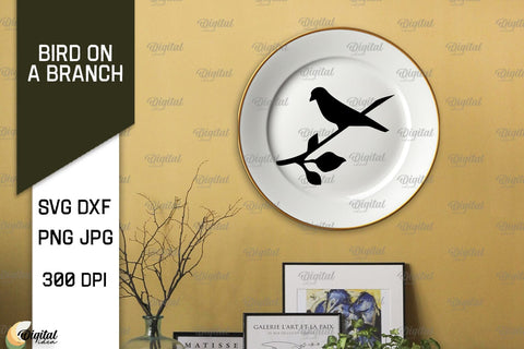 Bird On A Branch SVG Bundle. Bird SVG. Bird On Tree SVG SVG Evgenyia Guschina 