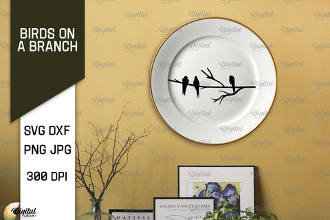 Bird On A Branch SVG Bundle. Bird SVG. Bird On Tree SVG SVG Evgenyia Guschina 