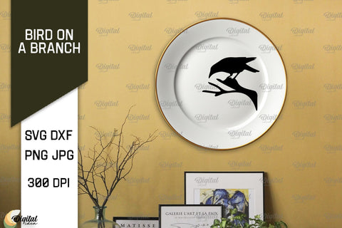 Bird On A Branch SVG Bundle. Bird SVG. Bird On Tree SVG SVG Evgenyia Guschina 