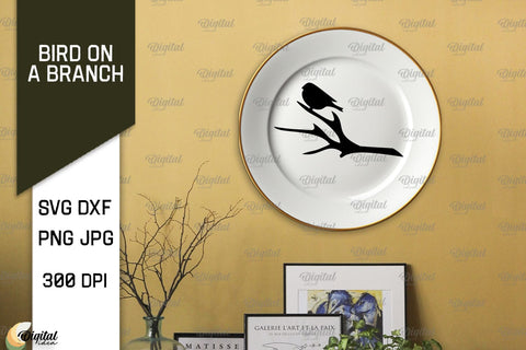 Bird On A Branch SVG Bundle. Bird SVG. Bird On Tree SVG SVG Evgenyia Guschina 