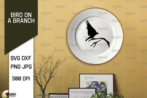 Bird On A Branch SVG Bundle. Bird SVG. Bird On Tree SVG SVG Evgenyia Guschina 