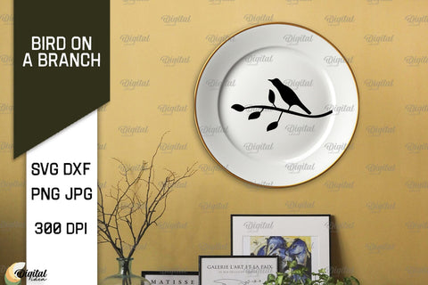 Bird On A Branch SVG Bundle. Bird SVG. Bird On Tree SVG SVG Evgenyia Guschina 