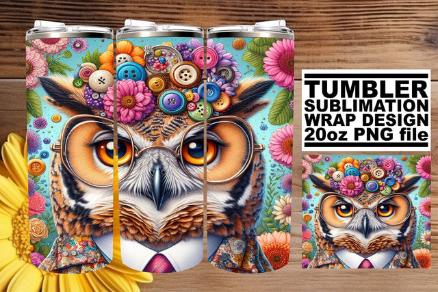 Bird Owl Sublimation Wrap: Colorful Delight Sublimation afrosvg 