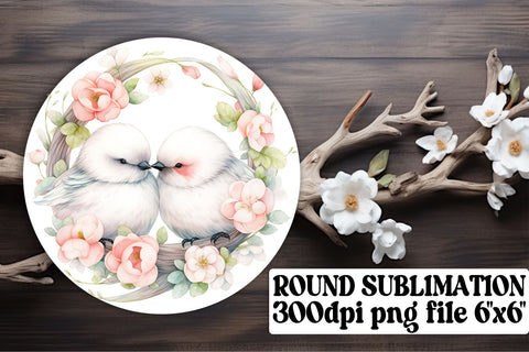 Bird Round Ornament Collection Sublimation afrosvg 
