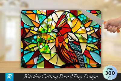 Bird Stained Glass Suncatcher Windows Cutting Board Sublimation Regulrcrative 
