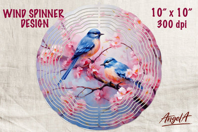 Bird wind spinner sublimation / birds on branches Sublimation Angelina Semenova 
