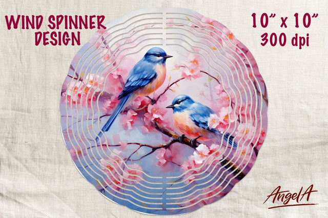 Bird wind spinner sublimation / birds on branches Sublimation Angelina Semenova 