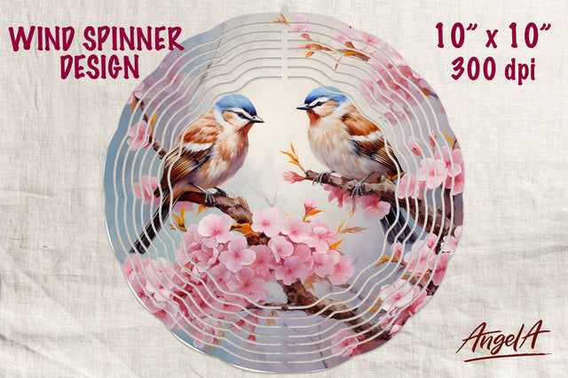 Bird wind spinner sublimation / birds on branches Sublimation Angelina Semenova 