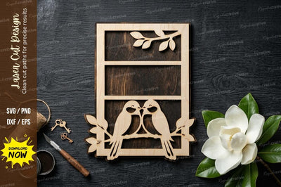 Bird Window Frame laser Cut svg Cutting file SVG Regulrcrative 