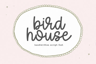 Birdhouse - Cute Script Font Font KA Designs 