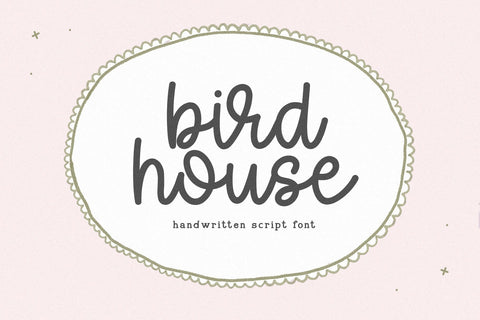 Birdhouse - Cute Script Font Font KA Designs 
