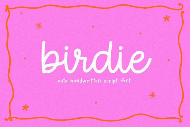 Birdie - Cute Script Font Font KA Designs 
