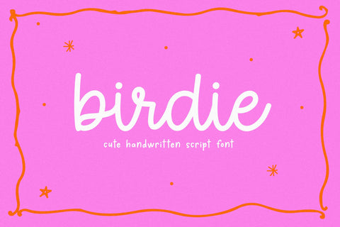 Birdie - Cute Script Font Font KA Designs 