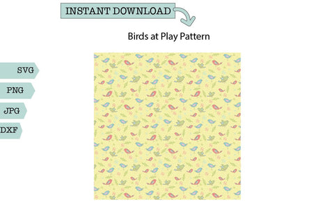 Birds At Play Pattern SVG Sharia Morton Designs 
