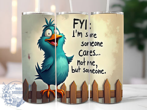 Birds Funny 20oz Skinny Tumbler PNG, Sarcastic Tumbler Sublimation Wrap, Straight & Tapered Tumbler Wrap, Instant Digital Download Sublimation ToriDesigns 