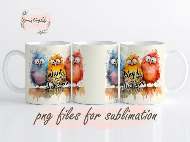 Birds Mug Wrap Design, Instant Digital Design Download Mug Wrap Design, Mug Design PNG Sublimation PrintingLife 