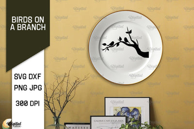 Birds On A Branch SVG. Birds SVG. Birds On Tree SVG SVG Evgenyia Guschina 