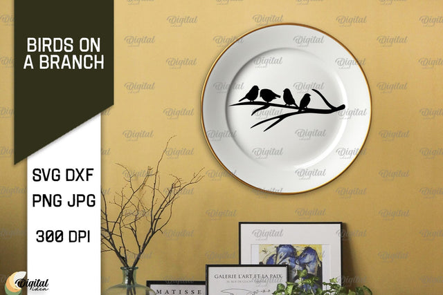 Birds On A Branch SVG. Birds SVG. Birds On Tree SVG SVG Evgenyia Guschina 