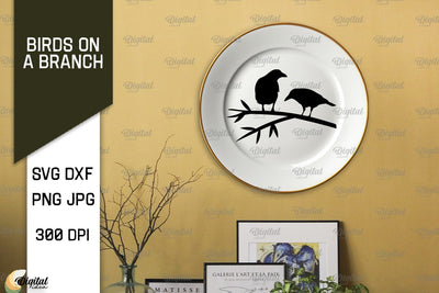 Birds On A Branch SVG. Birds SVG. Birds On Tree SVG SVG Evgenyia Guschina 