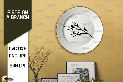 Birds On A Branch SVG. Birds SVG. Birds On Tree SVG SVG Evgenyia Guschina 