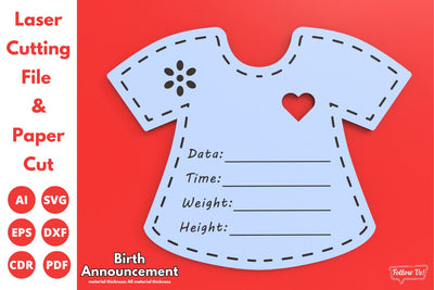 birth announcement flower heart laser cut files | laser cut file | svg paper cut | cricut | glowforge file SVG tofigh4lang 