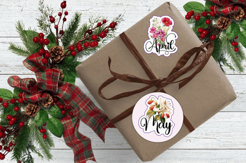 Birth Month Flower Stickers Bundle Sublimation Regulrcrative 