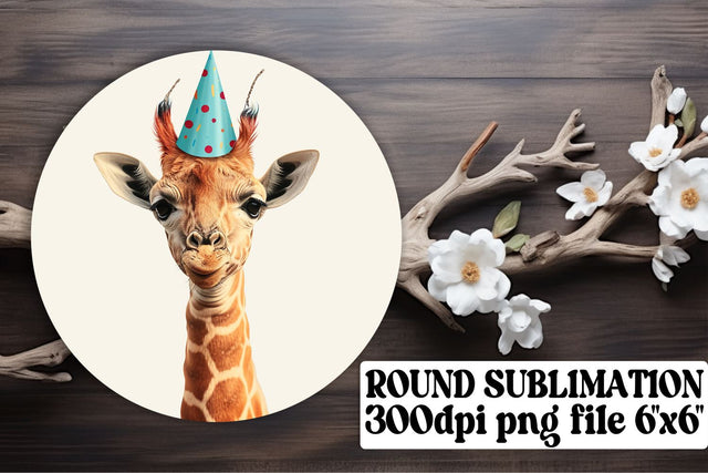 Birthday Animal Ornaments Sublimation Circles Sublimation afrosvg 