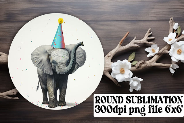 Birthday Animal Round Ornament Collection Sublimation afrosvg 