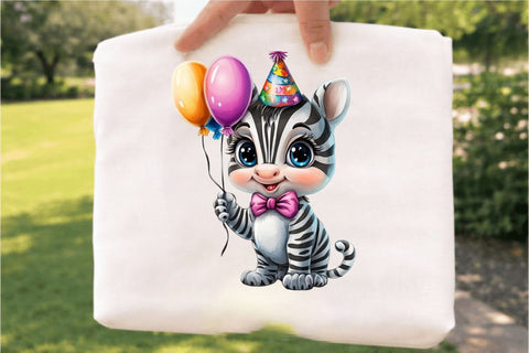Birthday Animals Clipart PNG Bundle Sublimation SVGArt 