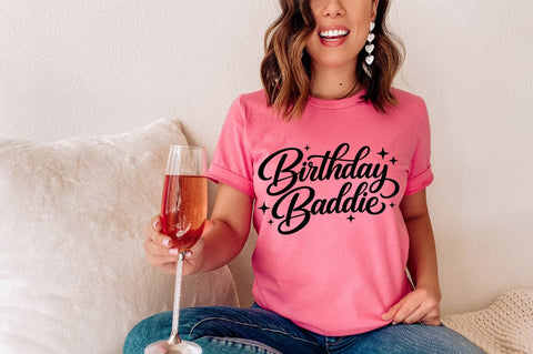 Birthday Baddie SVG, Trendy Birthday Shirt SVG SVG Pickled Thistle Creative 