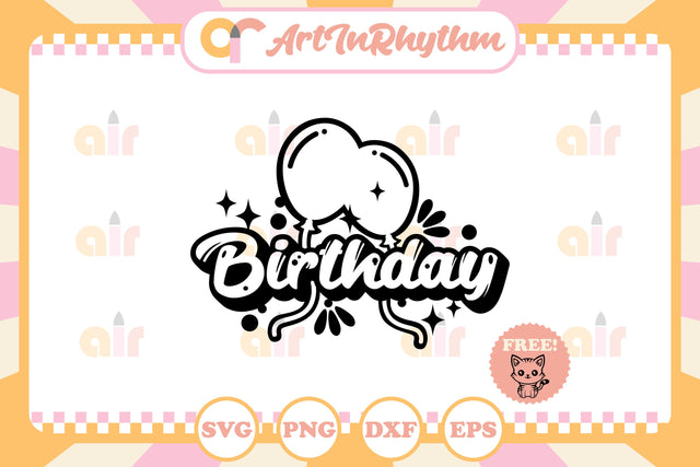 Birthday balloon svg SVG Artinrhythm shop 