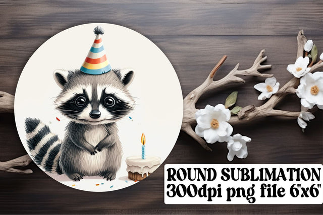 Birthday Bash Zoo Critter Circle Ensemble Sublimation afrosvg 