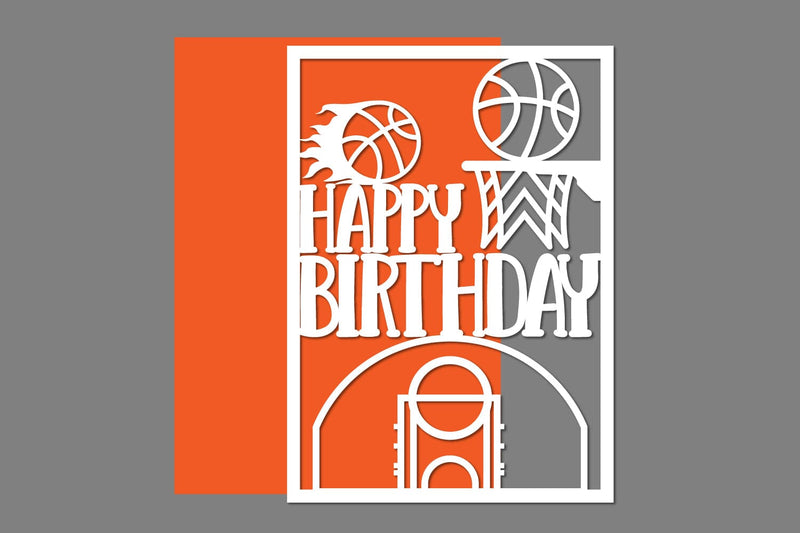Birthday Basketball, Basketball Birthday, Basketball Card SVG zafrans studio 