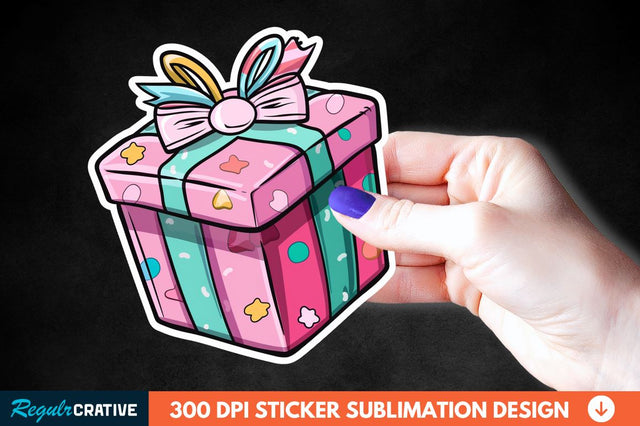 Birthday Box Sticker Clipart Sublimation Regulrcrative 