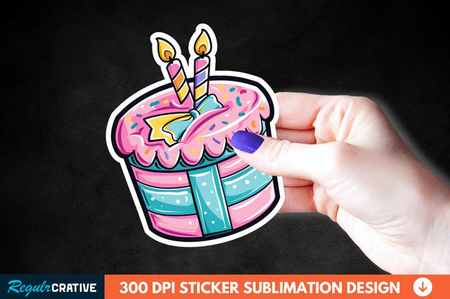 Birthday Box Sticker Clipart Sublimation Regulrcrative 