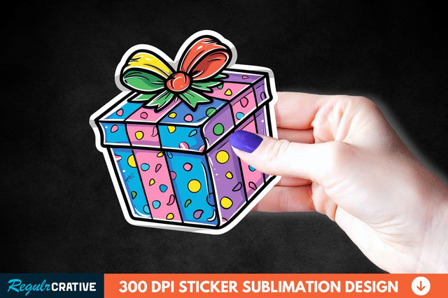 Birthday Box Sticker Clipart Sublimation Regulrcrative 