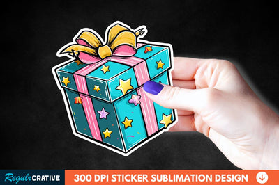 Birthday Box Sticker Clipart Sublimation Regulrcrative 