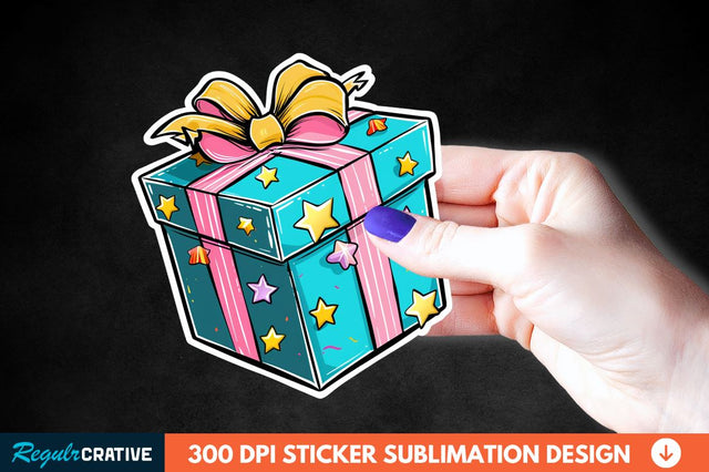Birthday Box Sticker Clipart Sublimation Regulrcrative 