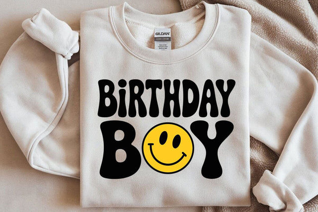 Birthday Boy SVG PNG, Retro Happy Face, Birthday Party SVG DesignDestine 