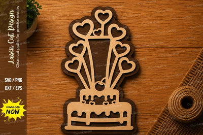 Birthday Cake Celebration SVG | Party Laser Cut File | Glowforge CNC DXF PNG EPS SVG Regulrcrative 