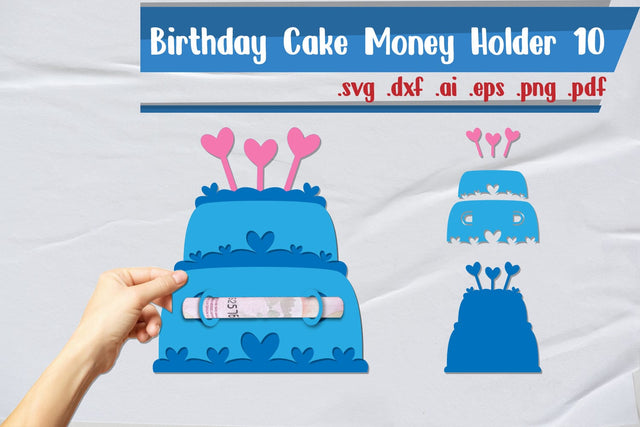 Birthday Cake Money Holder Layered 10 3D Paper zafrans studio 