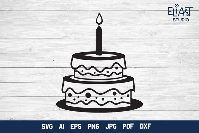 Birthday Cake PNG, Cake SVG Design. SVG Elinorka 