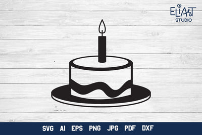 Birthday Cake PNG, Cake SVG Design. SVG Elinorka 