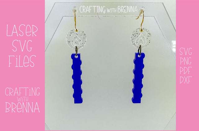 Birthday Candle Earring Laser SVG File SVG Crafting With Brenna 