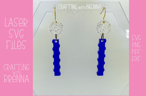 Birthday Candle Earring Laser SVG File SVG Crafting With Brenna 