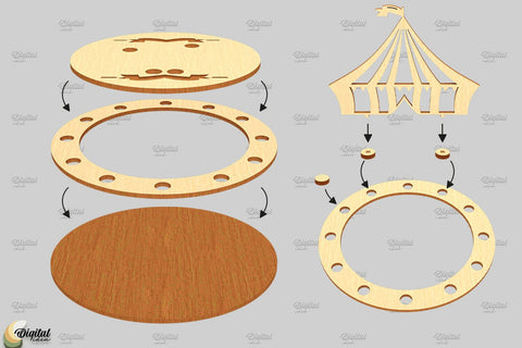 Birthday Candlestick Laser Cut. Happy Birthday SVG. Animals SVG SVG Evgenyia Guschina 