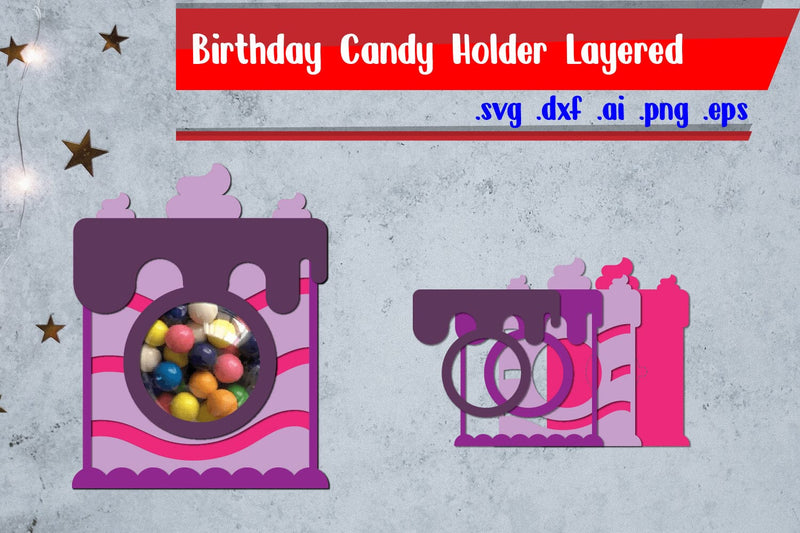 Birthday Candy Holder - Birthday Candy Dome SVG zafrans studio 