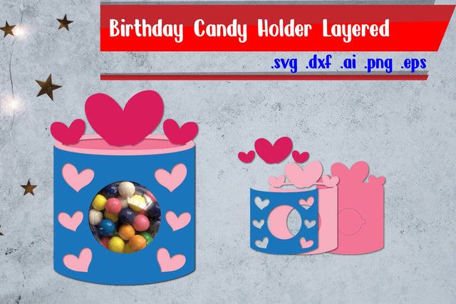 Birthday Candy Holder | Cake Candy Dome 3D Paper zafrans studio 